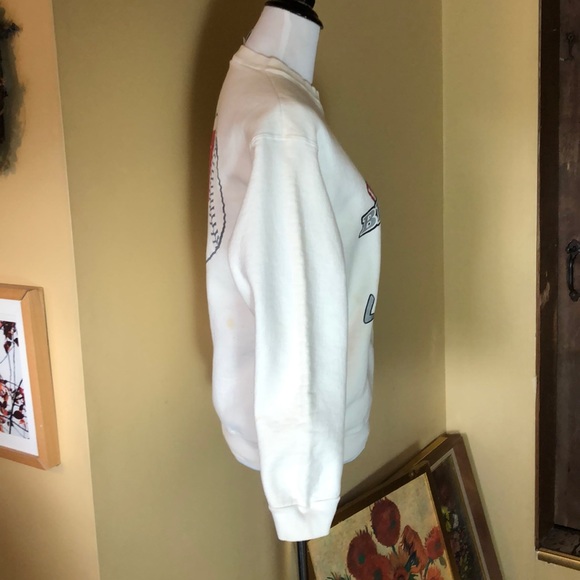 VINTAGE Bristol Lady Warriors size Medium Sweatshirt Graphic SOFTBALL Ladies - Picture 3 of 11